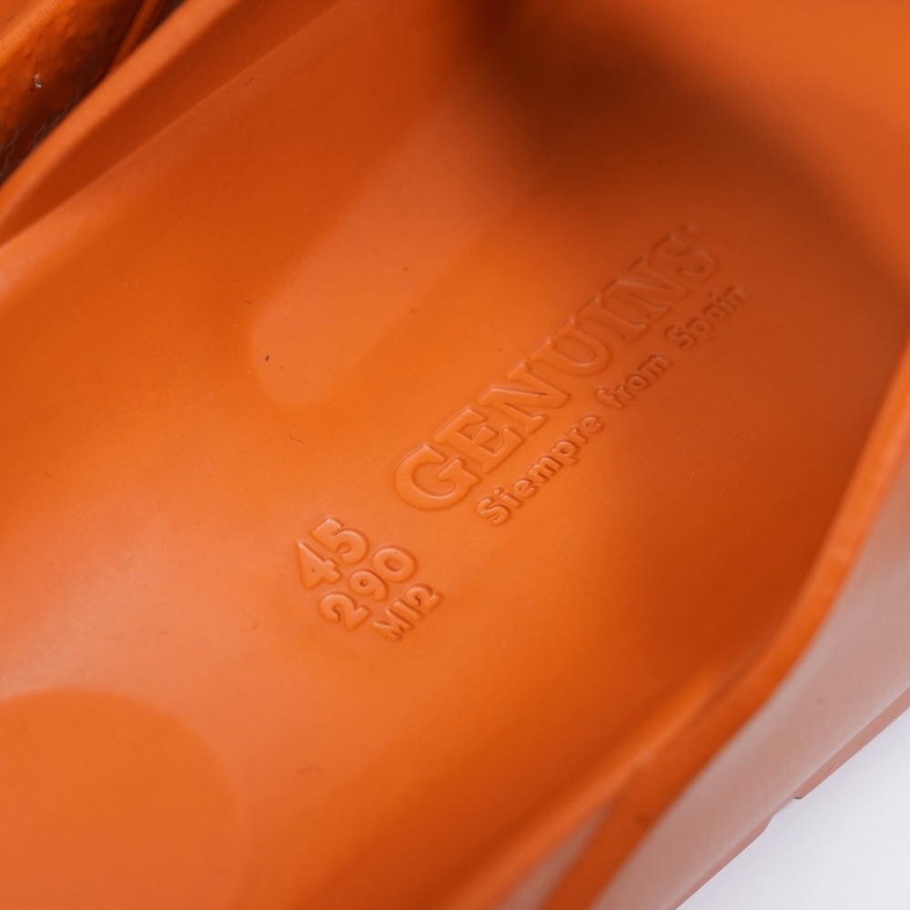 Genuins Sandals Mens 12‎ Orange EVA Double Strap Buckle Slides EU 45 Spain - Picture 14 of 14